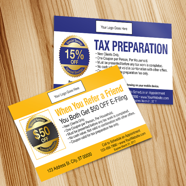 Custom Tax Coupons | 1040TaxBizPrint